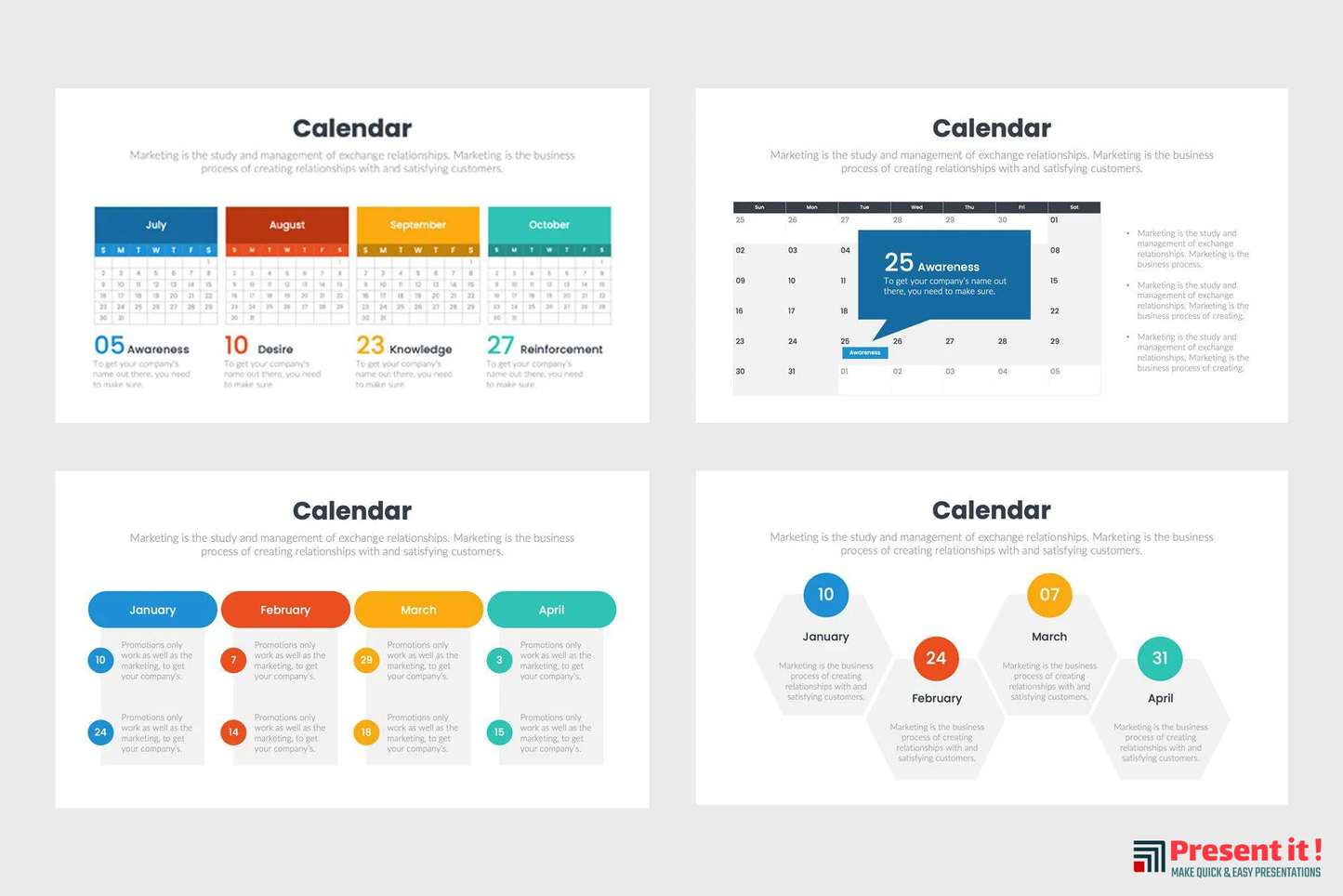 Calendar Infographics Template