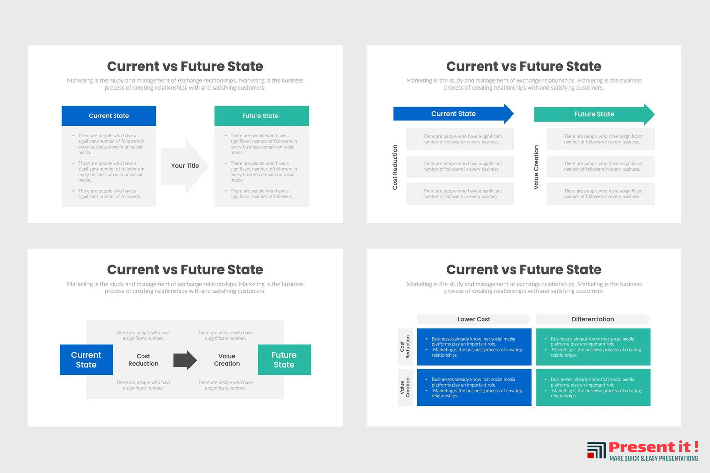 Current VS Future State Infographics Template