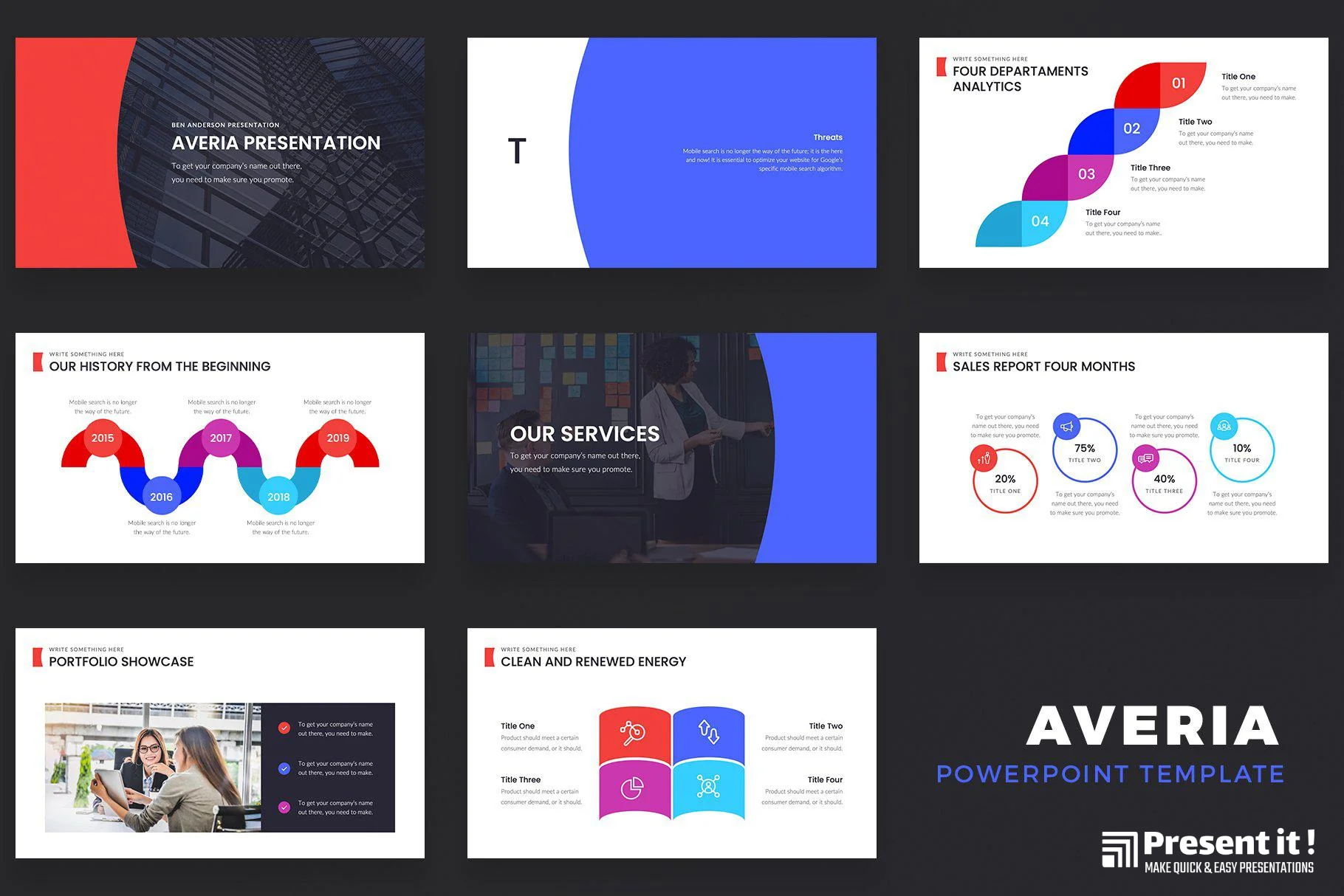 Averia Marketing Pitch PowerPoint Template