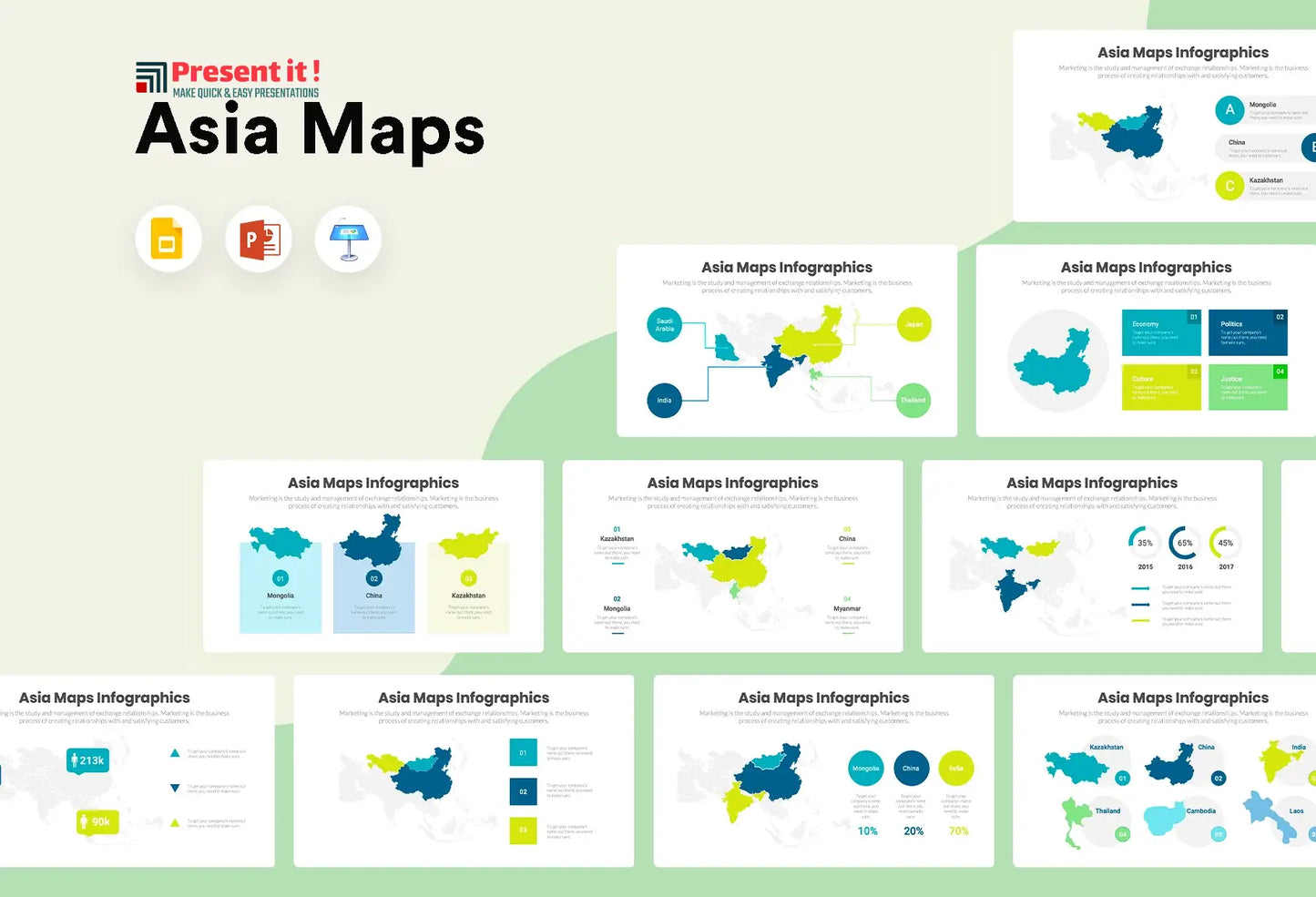 Asia Maps Infographics