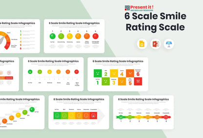 6 Scale Smile Rating Scale Infographics