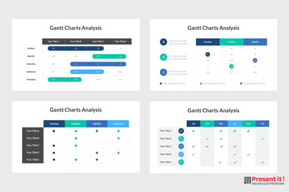 Gantt Charts Infographics Template