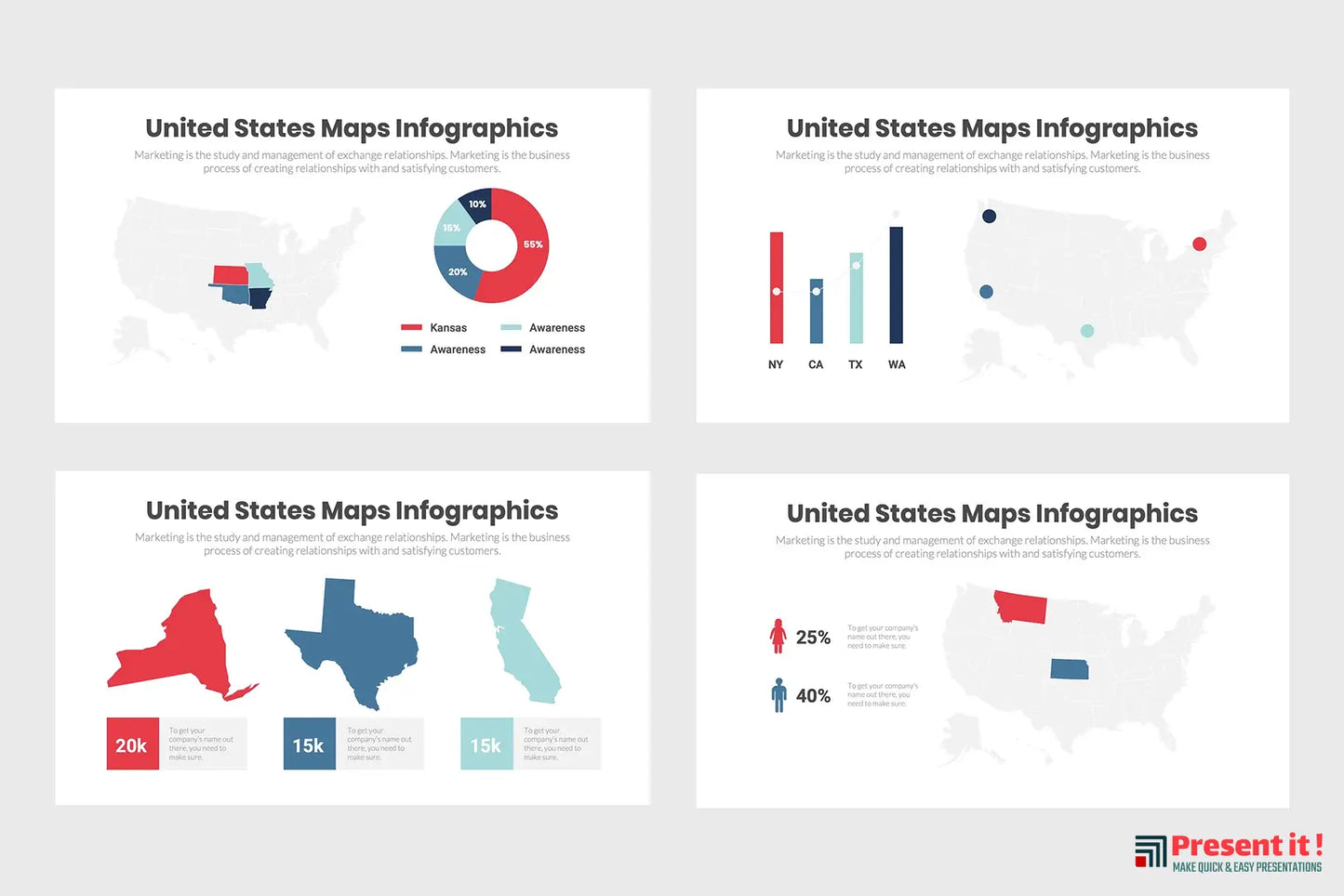 United States Maps Infographics