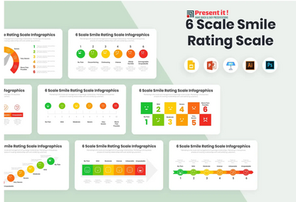 6 Scale Smile Rating Scale Infographics