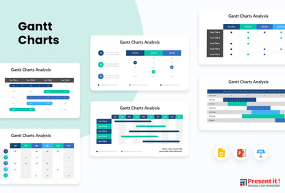 Gantt Charts Infographics Template