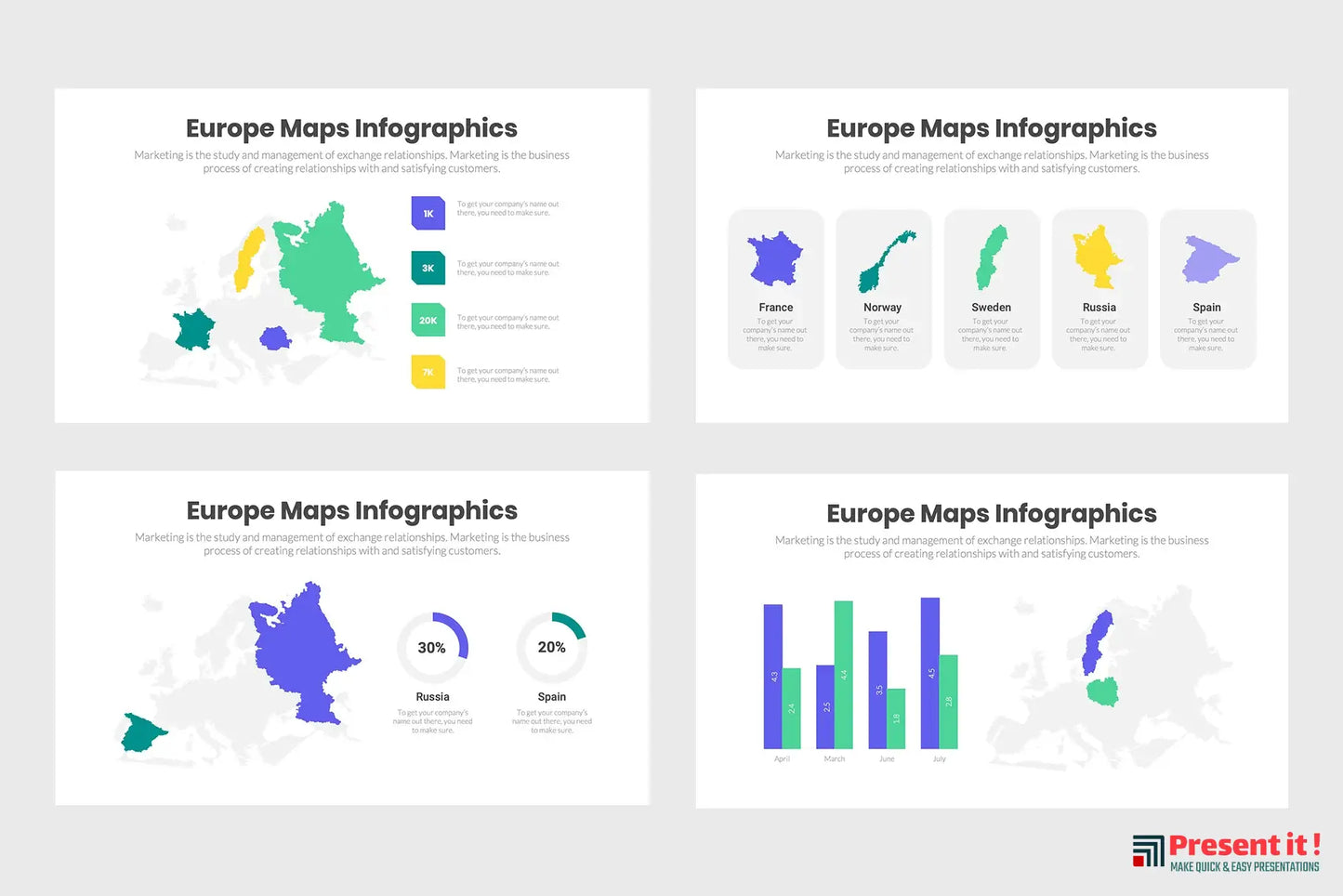 Europe Maps Infographics