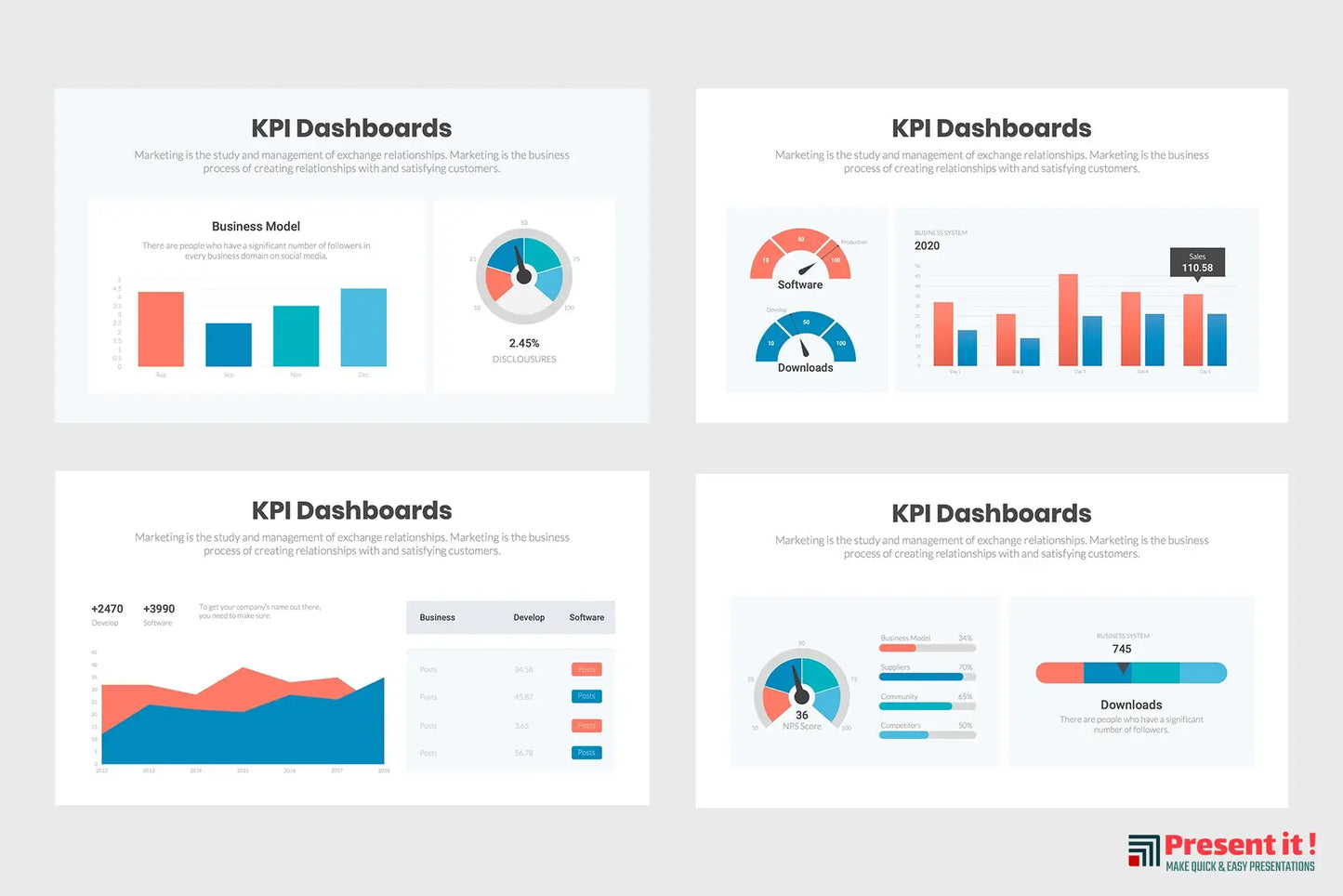 KPI Dashboard Infographics