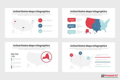 United States Maps Infographics