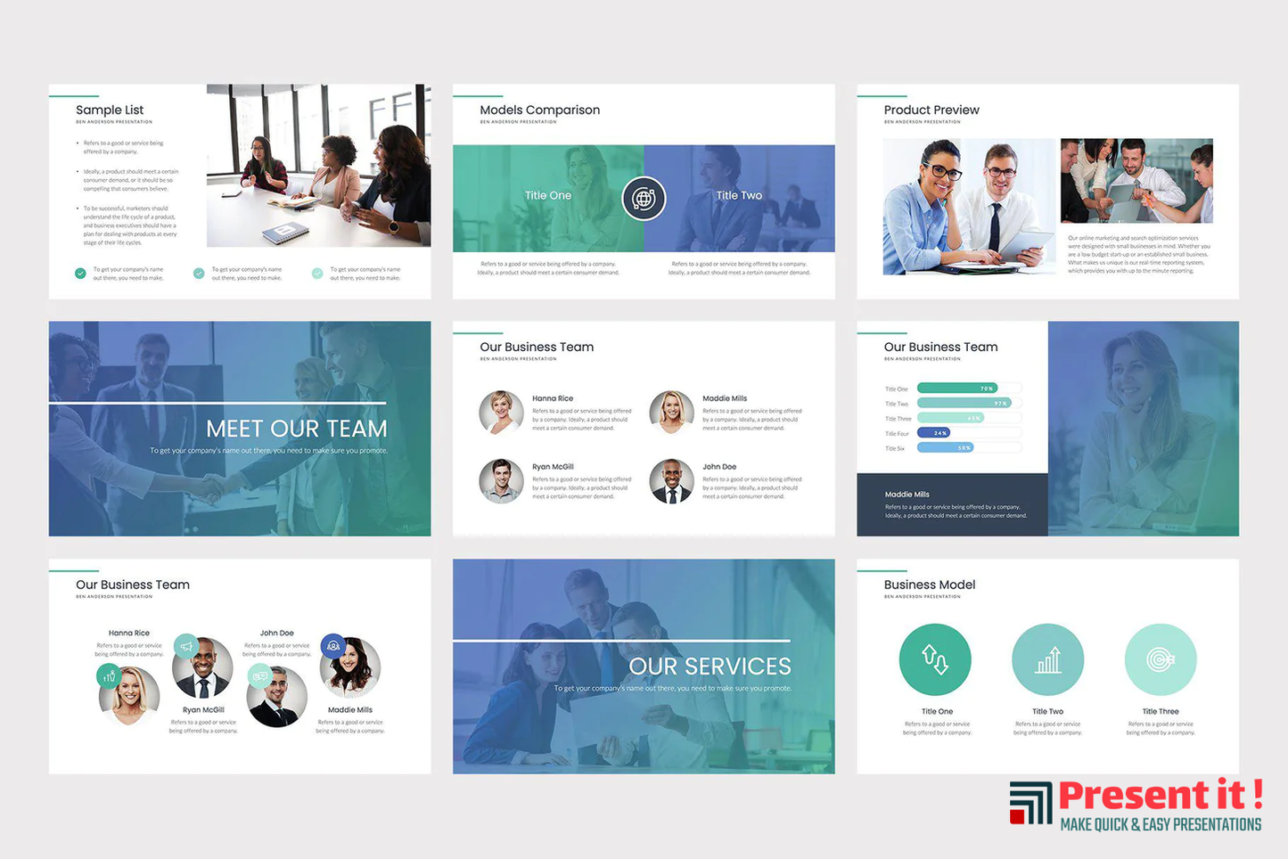 Della Business PowerPoint Template