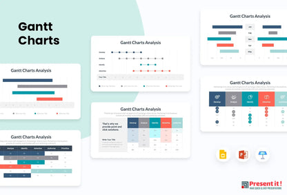 Gantt Charts Infographics Template