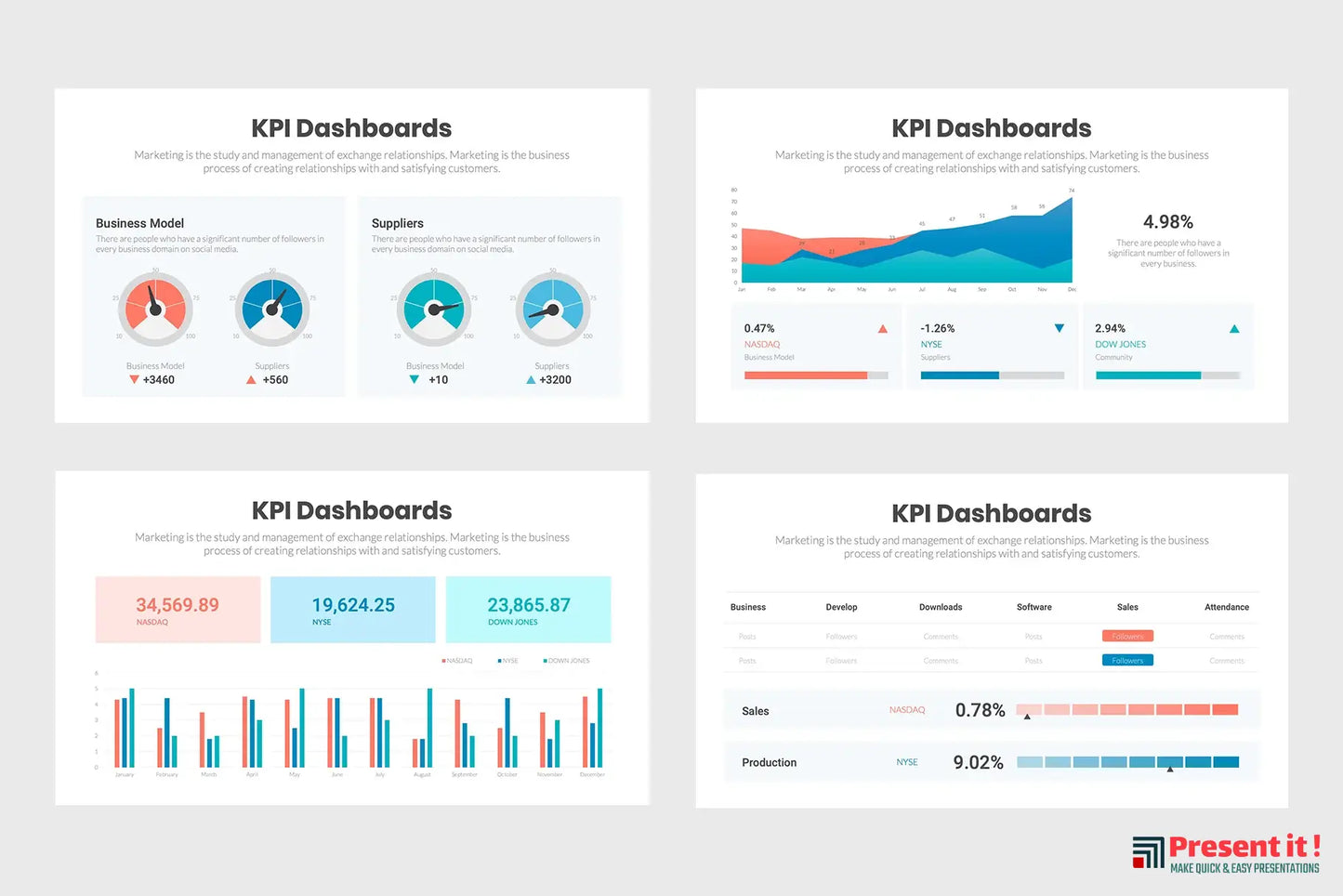 KPI Dashboard Infographics