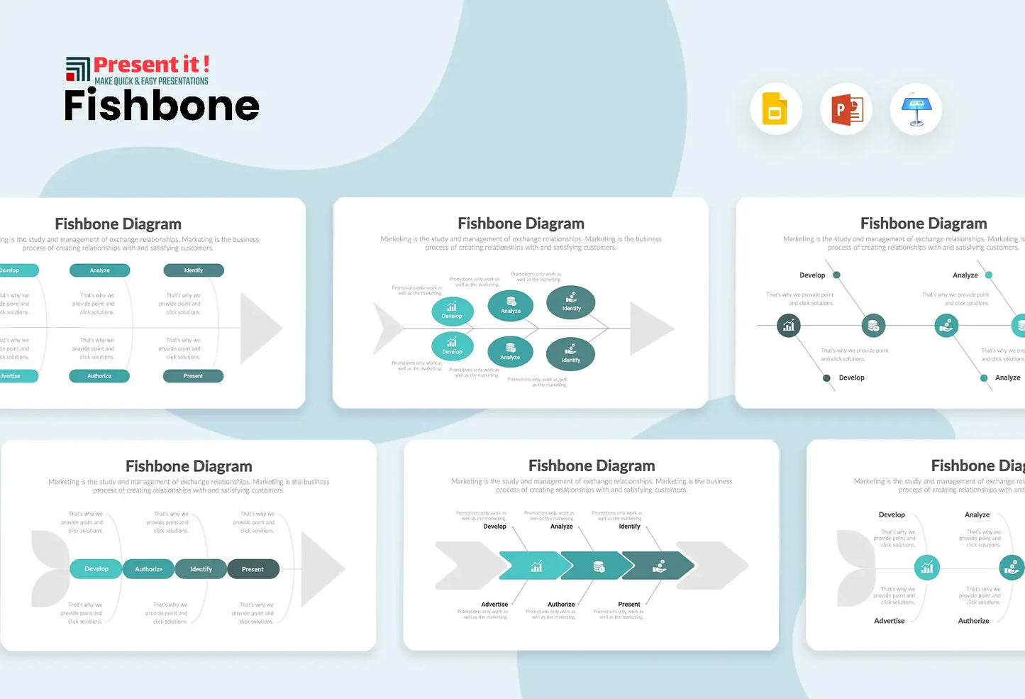 Fishbone Infographics Template