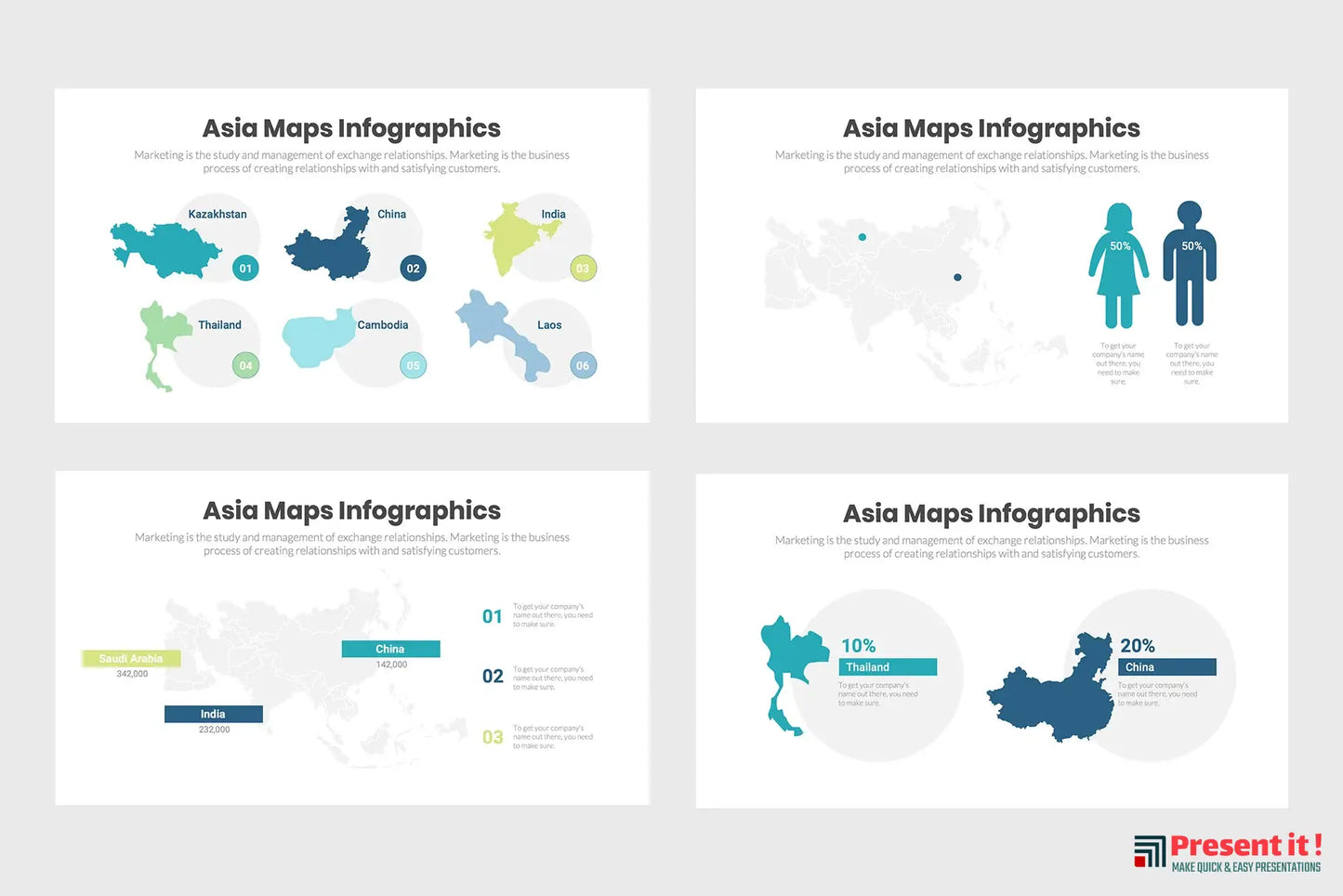 Asia Maps Infographics