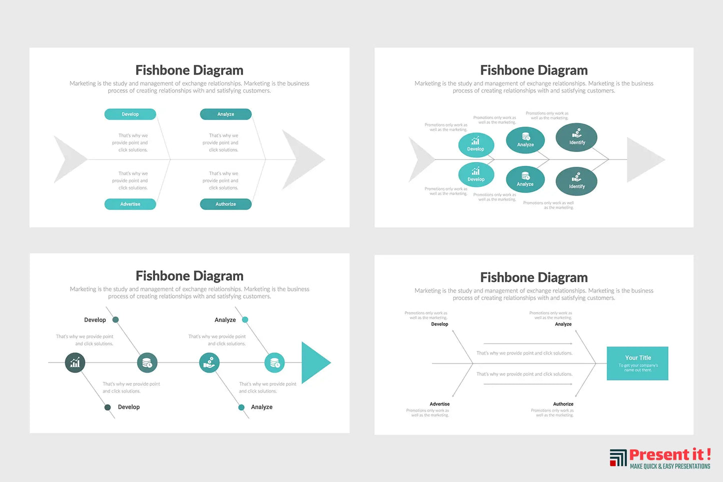 Fishbone Infographics Template