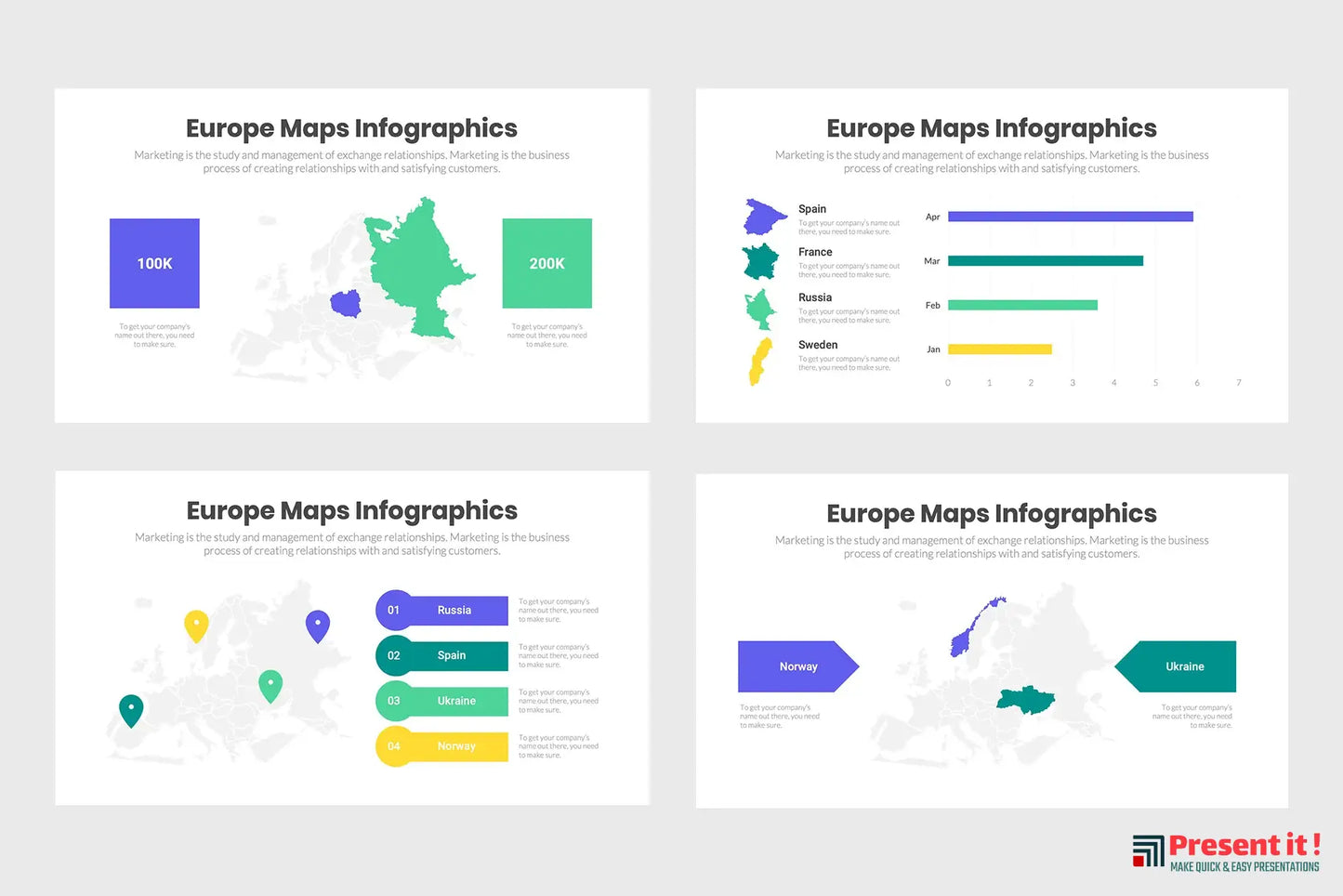 Europe Maps Infographics