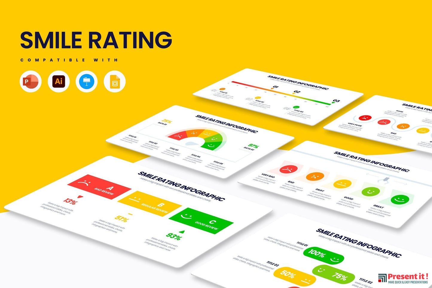 Smile Rating Infographic Templates