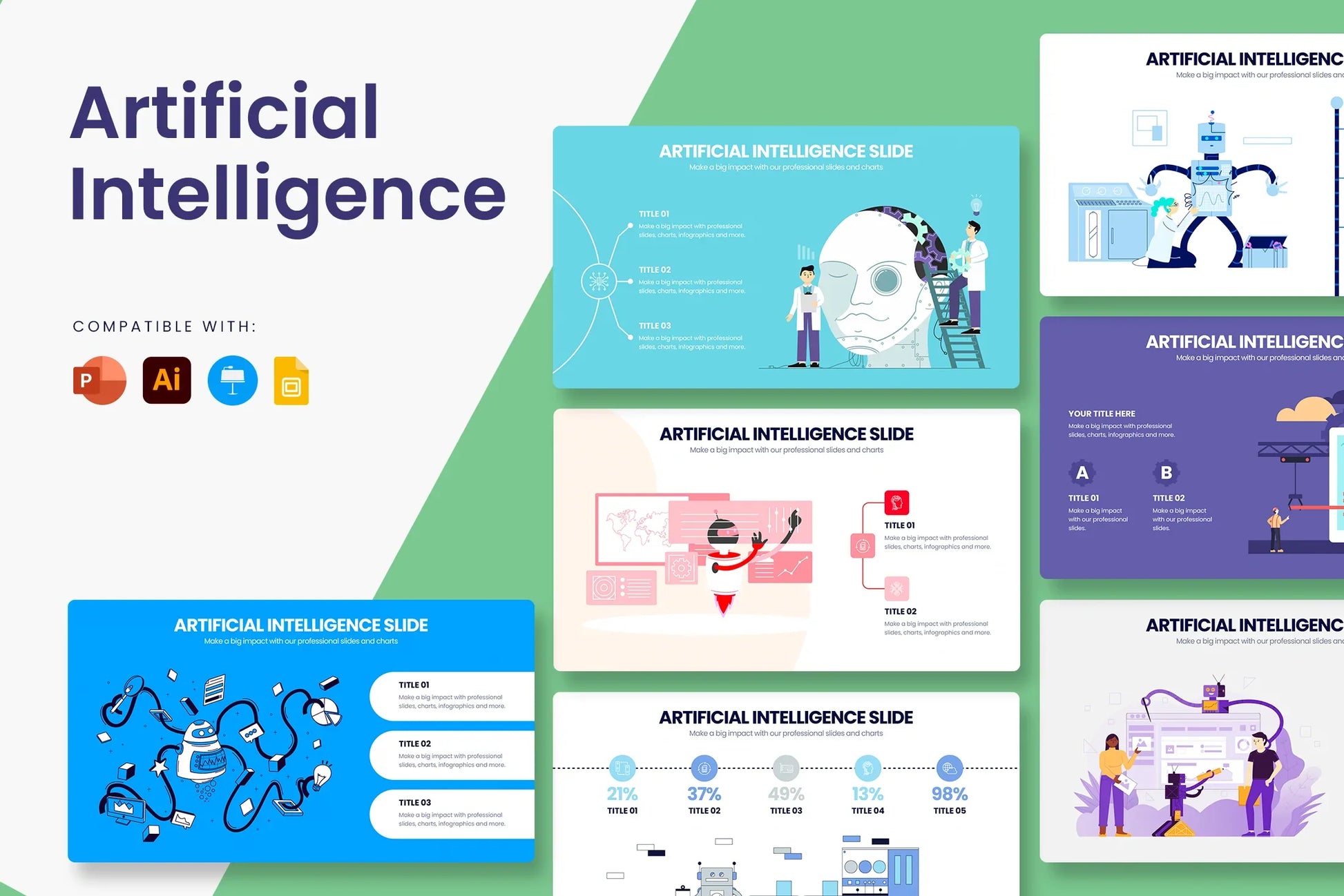 Artificial Intelligence Infographics PowerPoint templates