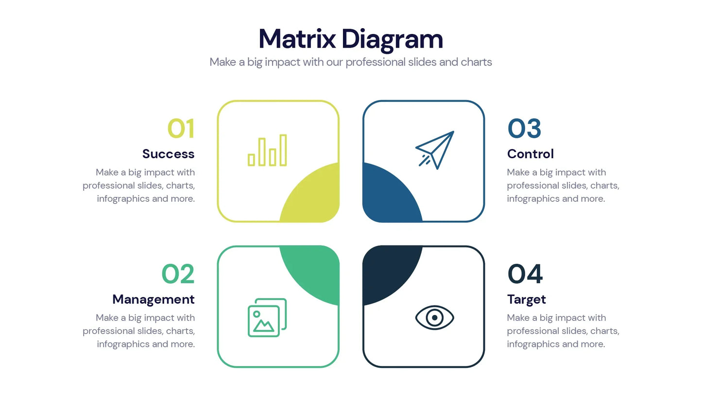 Matrix Diagram Infographic Templates PowerPoint slides